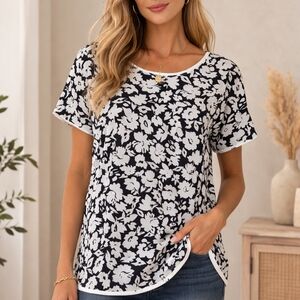 GAP  Floral Short Sleeve Blousy Tee